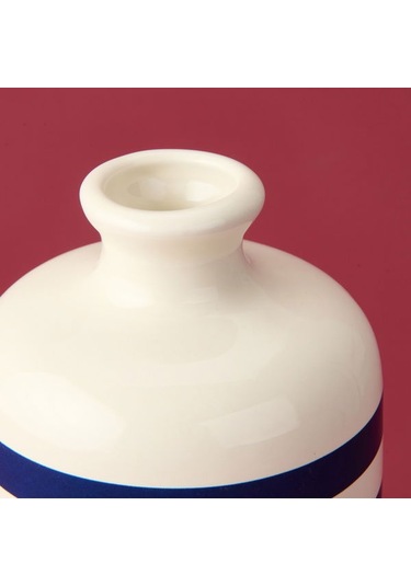 Evidea Deco Nautical Fun Vazo - Mavi / Beyaz - 27 Cm Mavi / Beyaz