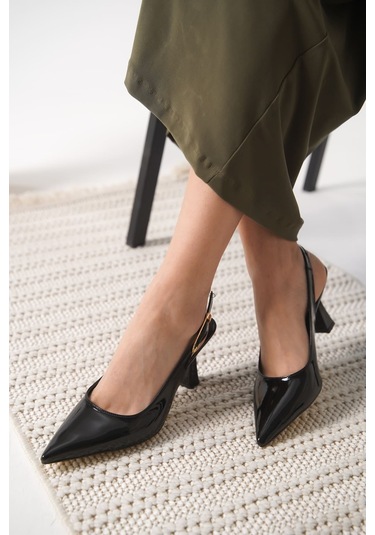 Kocadal Kocadal Ophelia Kadın Siyah Rugan Topuklu Ayakkabı Muhtelif