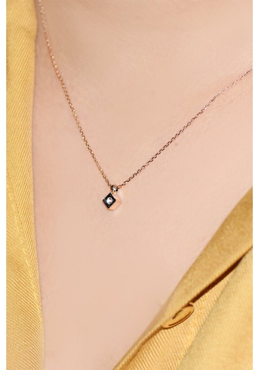 Elmas Tektaş Kolye Ucu  Kare