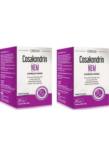 Orzax Cosakondrin Nem 30 Tablet 2 Kutu
