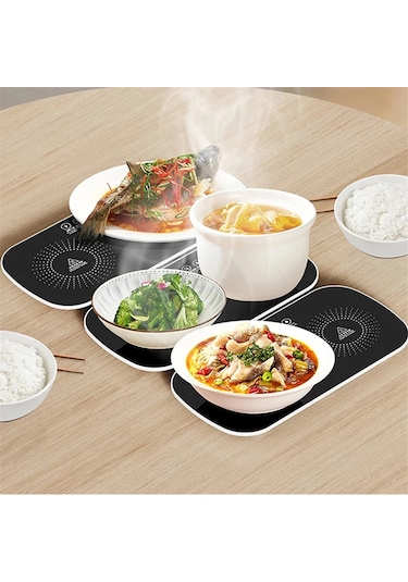 Yemek Elektrikli Isıtma Plaka Isıtıcı Sıcak Tabak Altlığı Tabak Altlığı Beyaz Beyaz