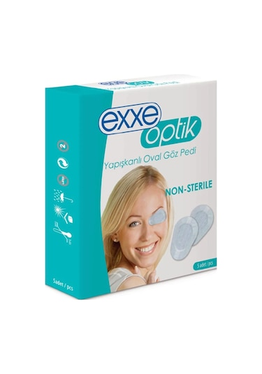 Exxe Optik Yapışkanlı Oval Göz Pedi Yetişkin 5'li