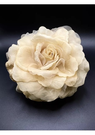 Amely Rid Büyük Ve İri Kumaş Gül Rengi Broş Tokası 175051158 Bej