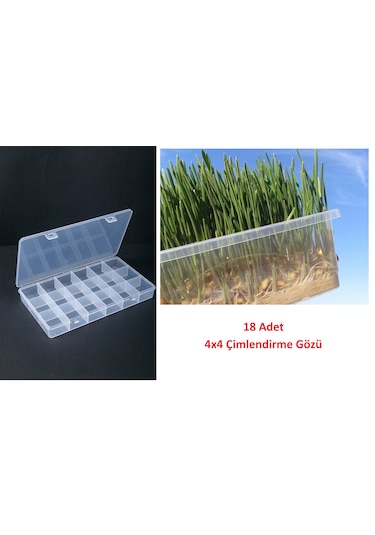 Bahçe Bakımı İçin 18 Bölmeli Tohum Çimlendirme Sera Kutusu
