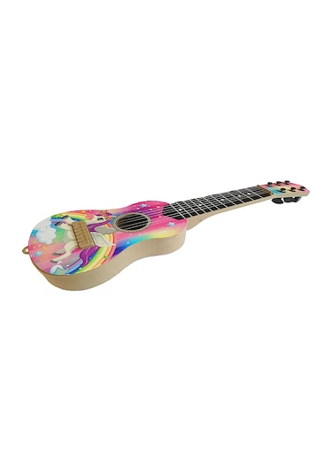6 Telli Oyuncak Çocuk Gitarı İspanyol Gitar Pembe 6898