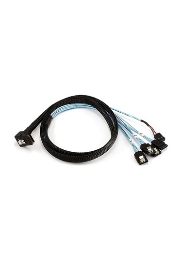 1m 28awg Dahili Mini Sas 36pın Sff-8087 Sata 7pın Fem'e Erkek 90 Derece ...