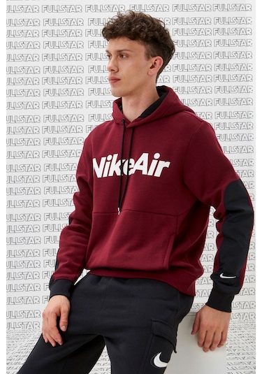 Nike Air Sportswear Hoodie Burgundy Big Logo Kapu onlu Bordo Erkek Sweatshirt M Fiyatlar ve Ozellikleri