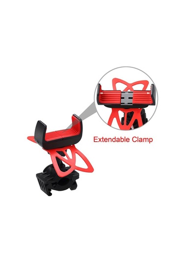 Shineyee Kırmızı Bisiklet Telefon Tutucu - 360 Derece Döner, Dayanıklı Abs Malzeme, Motosiklet Ve Elektrikli Araçlar İçin Güvenli Sabitleme Kırmızı