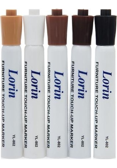 Lorin Ahşap Rötuş Kalemi - 5'li Paket Renkli