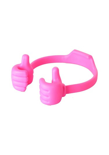 Yaozixa Abs Materyal Parmak Tipi Cep Telefonu Tutucu - Sağlam, Taşınabilir, 7 İnç Altı Telefon Ve Tabletler İçin Pembe