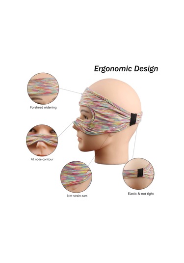 Vr Gözlük Başa Monte Nefes Alabilir Tere Dayanıklı Göz Maskesi Renkli