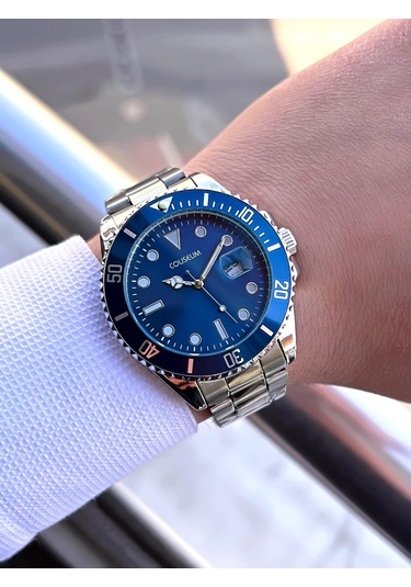 Coliseum Çelik Kordon Takvimli Kadran Kutulu Seri Erkek Kol Saati Ft.aas.ı016