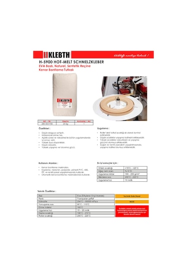 Klebth H-5900 Düz Kenar Boncuk Tutkal 4 KG