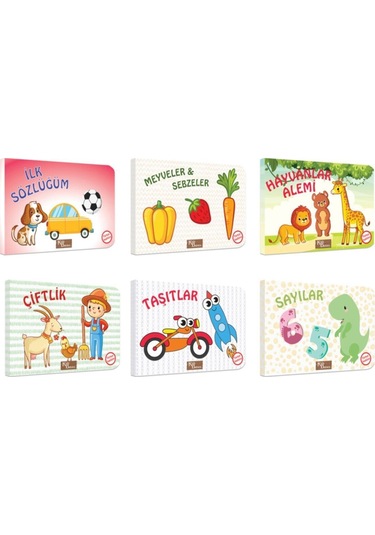 Ilk Kitaplarım Türkçe / Ingilizce Temel Kelimeler 6'lı Set 10,5x15cm