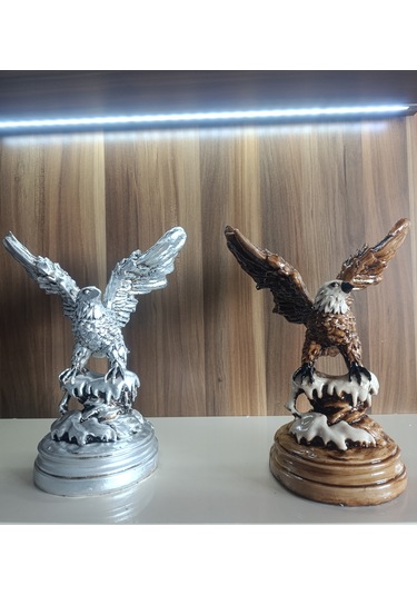 10cm -18cm Ebatlarında Kırılmaz Polyester,sarı Renk Kartal Biblo