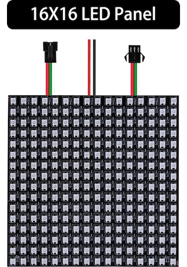 Epistar Ws2812b Led Dijital Esnek Panel Işığı 8x8 16x16 Modül Matris Ekran Dc5v Ws2812ıc Yayan Color8