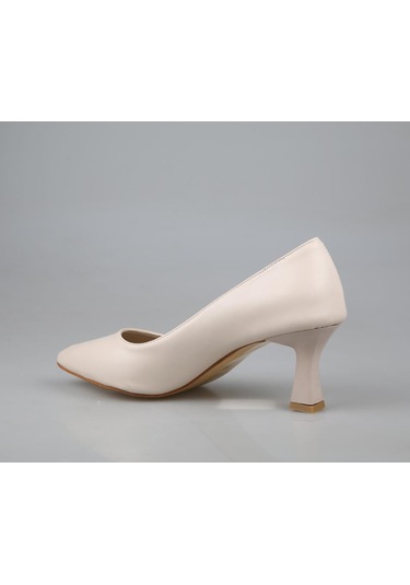 Feles 017-2014 Ten Rengi Kadın Topuklu Ayakkabı Ten Rengi