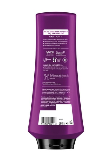 Gliss Full Hair Wonder Dökülme Karşıtı Saç Bakım Kremi 360 Mlx3 Adet set-hnkl-1515-753