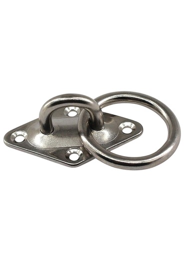 2'li Halkalı Mapa. Paslanmaz Krom. 4 Delikli 8mm