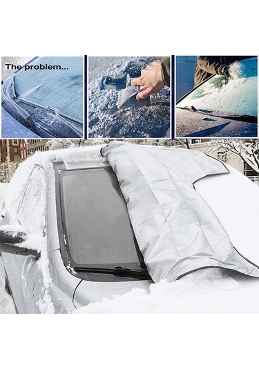 Dancemonkey Otomobil Gümüş Kaplı Kumaş Güneşlik, Ön Lastik Bant, Kar Kalkanı