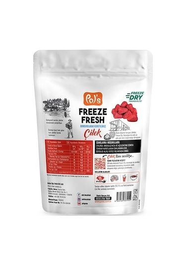 Pol S Freeze Fresh Dondurularak Kurutulmuş Çilek 15 Gr 15 G