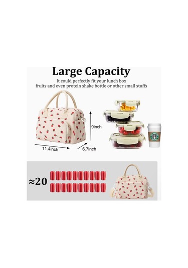 Reedark Siyah Korduroy Isı Yalıtımlı Çanta - Büyük Kapasiteli, Çoklu Cep, Piknik-seyahat-iş İçin 29x17x22.5cm Gösterildiği Gibi