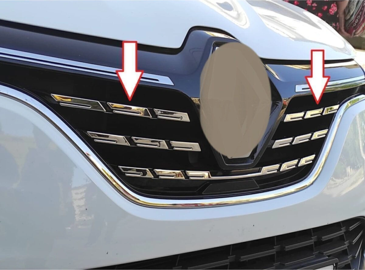 Ueskrom Megane 4 Uyumlu Ön Panjur Krom Makyajlı Kasa 5 Parça 2021 +