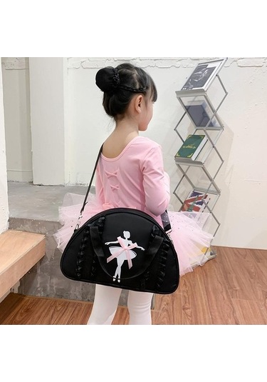 Dancemonkey Tek Siyah Prenses Özelleştirebilirsiniz Omuz Kızlar Elbise Dantel Dans Çocuk Çantası Çantaları Çanta Bale Qs Siyah