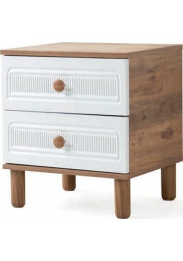 Bera 2 Çekmeceli Çiğdem Komidin Beyaz