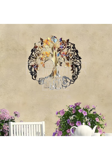 Suntek Yaşam Ağacı Duvar Dekoru Aile Plakası Oturma Odası 30cmx30cm