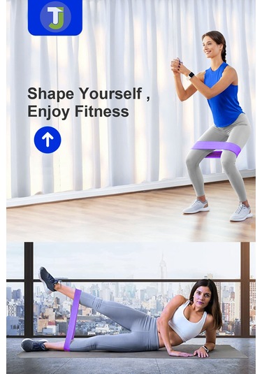 Technojet Direnç Bandı Pilates, Squat Ve Kalça Şekillendirici Egzersiz Lastiği Mor