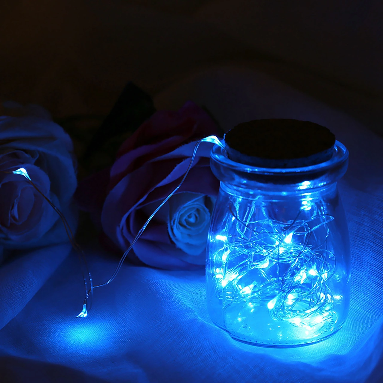 Geeroyoo Usb Kumandalı Led Bakır Tel Işık Zinciri - Düşük Gerilimli, Su Geçirmez, Mükemmel Dekorasyon Için Mavi 6 Metre Pil Dahil Değil Mavi