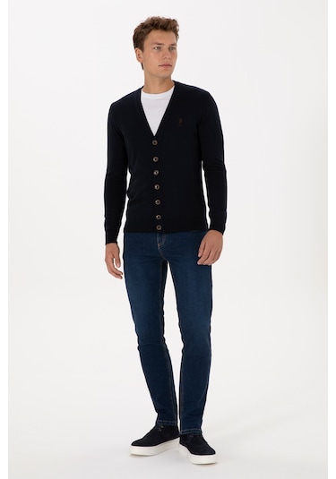 U.s. Polo Assn. Erkek Lacivert Hırka Triko 50313702-vr033 Lacivert