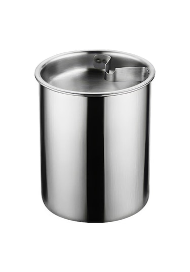 Çelik 10 Cm. Kafe Restaurant Kapaklı Yuvarlak Kül Tablası Küllük Cin899gr