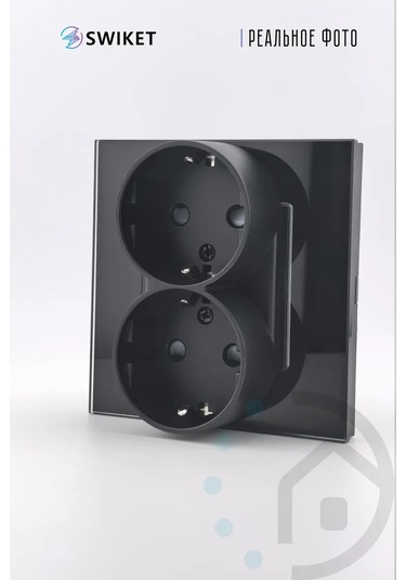 Lajt Haus Çiftli Cam Gömme Topraklamalı Priz 390145016 Çift Priz