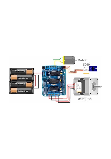 L293D Motor Shield-36V - 4 Dc Motor Sürücü - 2 Step Motor Sürücü