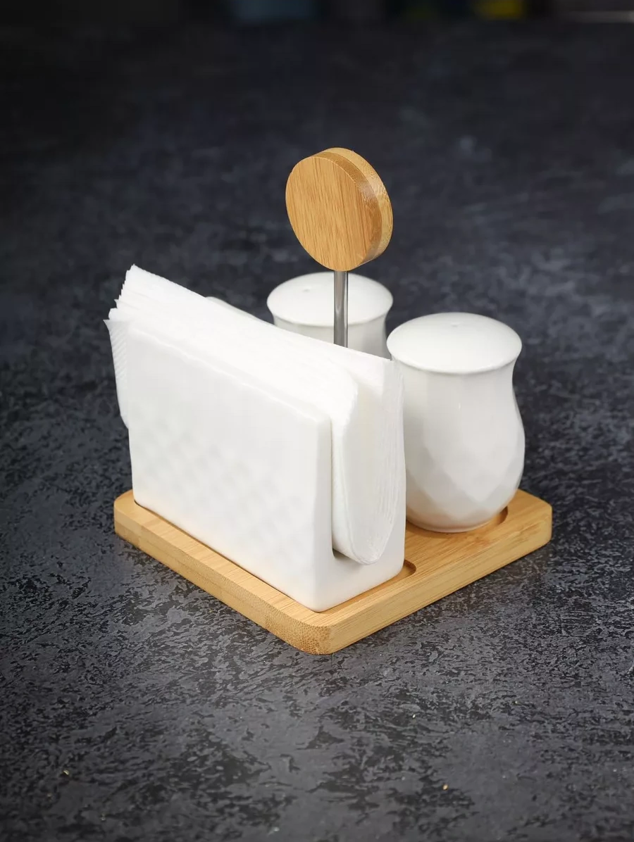 Gift'n'home Tuzluk-karabiberlik Baharat Seti Mutfak 189756119 Beyaz