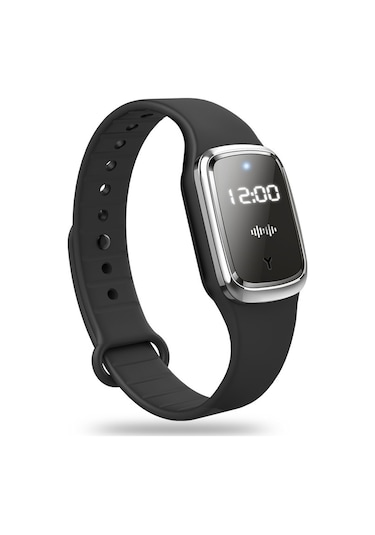 Youtek Sıcaklık Ölçer Ve Saat Fonksiyonlu, Fiziksel Yöntemle Uyku Yardımı Sağlayan Siyah Dış Mekan Uçucu Kovucu Akıllı Bileklik