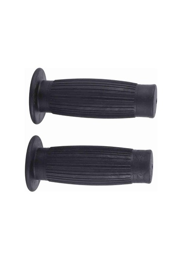 Konesam Motosiklet Lastik El Tutucu Seti: 22mm Sol-24mm Sağ, Dokulu Yüzey, Titreşim Emici, Kaymazsız, Klasik Tasarım Siyah