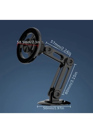 Boatshop1 Sıcak Satış Araba Cep Telefonu Tutucu Güçlü Manyetik 360 Dönen Siyah Taban Yapıştırıcı Halka Demir Levha