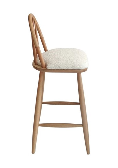 Rustica İskandinav Bar Sandalyesi Natural