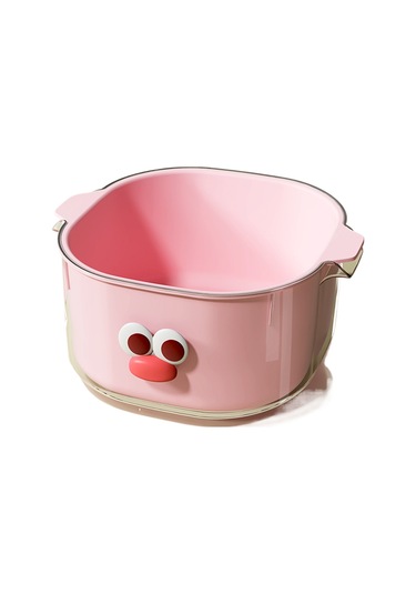 Spring Çift Katmanlıve Ve Sebze Yıkama Ve Drenaj Sepeti Küçük Pembe Pembe