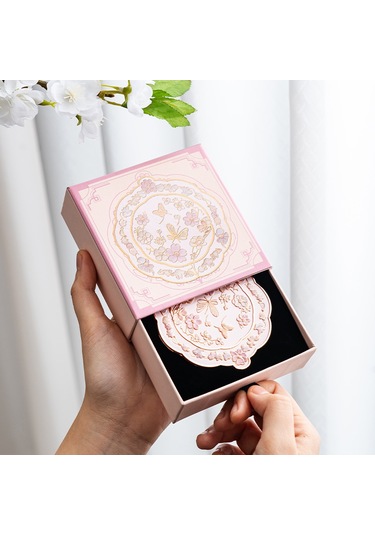 Aurora Taşınabiler Ayna Metal Çin Tarzıhatıra Hediyesi Taşın Edilse Kücük Ayna Pembe