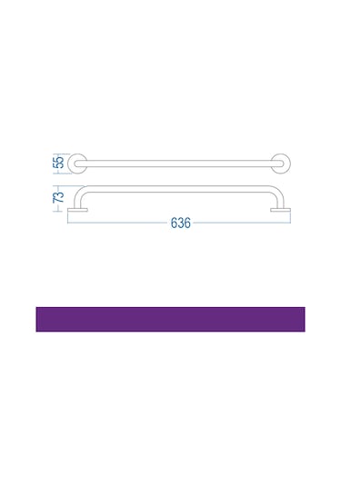Küvet Tutamağı 60 Cm Ø19 Ss 304 Paslanmaz Çelik