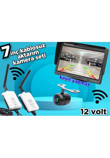 7'' Monitör Kablosuz Görüntü Aktarıcı Kelebek Kamera Hazır Set