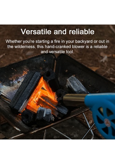 Jeehugo Dışarıda Manually Çalışan Yangın Açıcı Blower, Kamp Ve Barbekü İçin Taşınabilir Yardımcı Aygıt, Mavi Renkli Çok Renkli