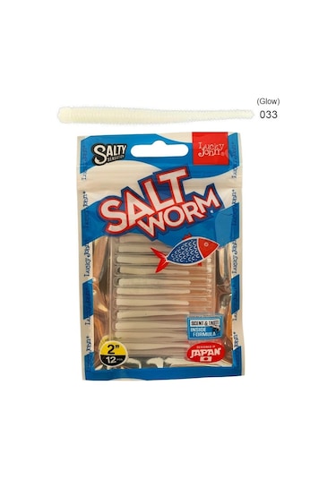 Lucky John Salt Worm 4.1cm Lrf Silikonu 12'li Paket