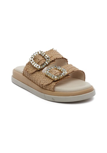 Greyder 59240 Caramel Hakiki Deri Kadın Terlik-957 Caramel Karamel