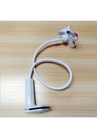 Beyaz 360 Esnek Uzun Kol Tembel Standı Klip Tutucu Cep Telefonu Masaüstü Yatağı