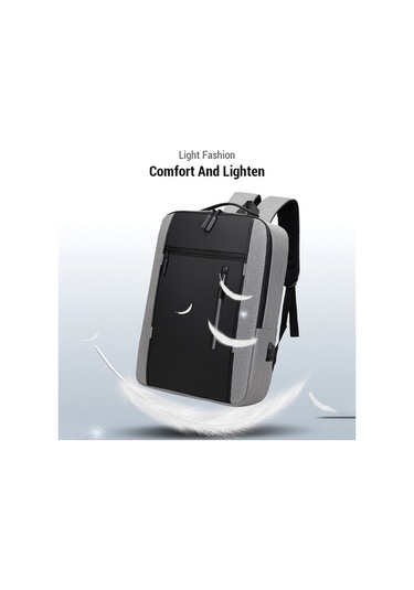 Yulong Erkekler İçin İş Çantası Usb Büyük Kapasiteli Dizüstü Siyah